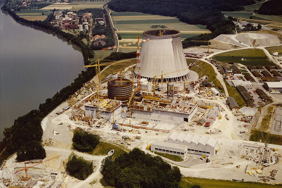 Kernkraftwerk Leibstadt im Bau